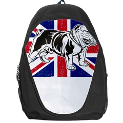 English Bulldog T- Shirt English Bulldog - English Bulldog Union Jack Flag T- Shirt Backpack Bag by ZUXUMI