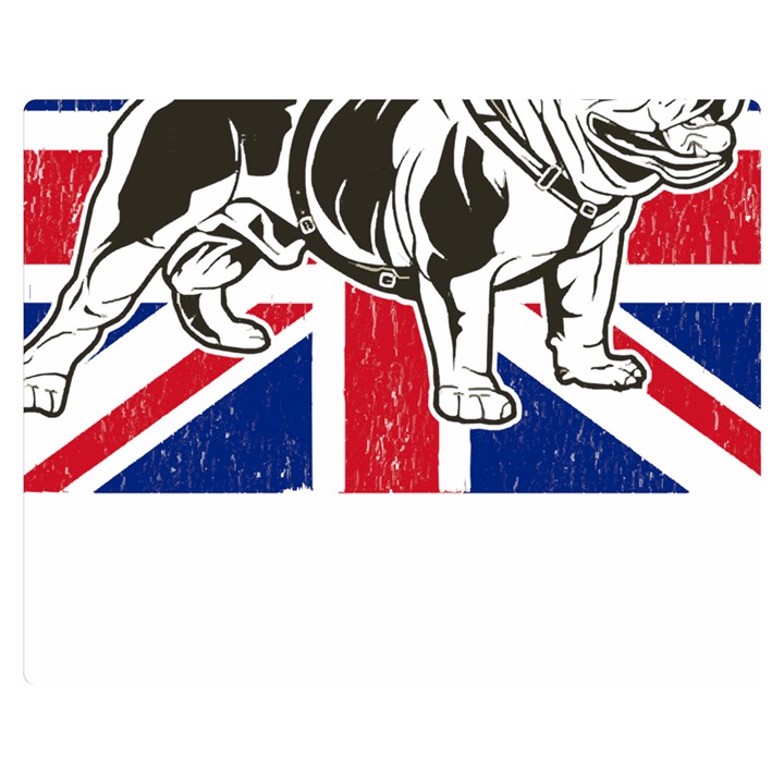 English Bulldog T- Shirt English Bulldog - English Bulldog Union Jack Flag T- Shirt Two Sides Premium Plush Fleece Blanket (Medium)