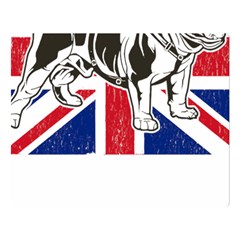 English Bulldog T- Shirt English Bulldog - English Bulldog Union Jack Flag T- Shirt Two Sides Premium Plush Fleece Blanket (large) by ZUXUMI