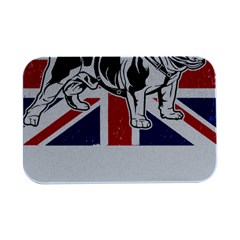 English Bulldog T- Shirt English Bulldog - English Bulldog Union Jack Flag T- Shirt Open Lid Metal Box (silver)  