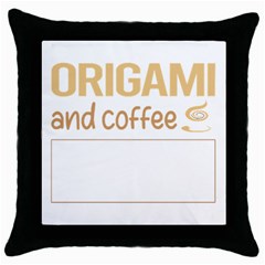 Origami T-shirtif It Involves Coffee Origami T-shirt Throw Pillow Case (black) by EnriqueJohnson