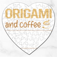 Origami T-shirtif It Involves Coffee Origami T-shirt Jigsaw Puzzle (heart) by EnriqueJohnson