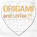 Origami T-shirtif It Involves Coffee Origami T-shirt Jigsaw Puzzle (Heart) Front