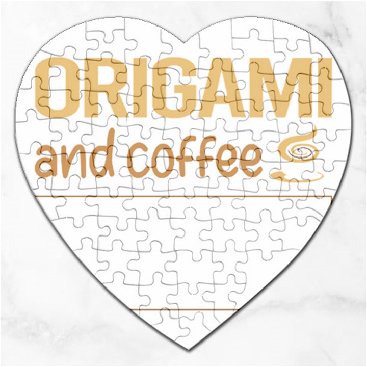 Origami T-shirtif It Involves Coffee Origami T-shirt Jigsaw Puzzle (Heart)