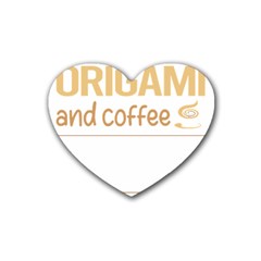 Origami T-shirtif It Involves Coffee Origami T-shirt Rubber Coaster (heart) by EnriqueJohnson