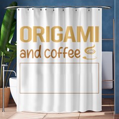 Origami T-shirtif It Involves Coffee Origami T-shirt Shower Curtain 60  X 72  (medium)  by EnriqueJohnson