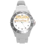 Origami T-shirtif It Involves Coffee Origami T-shirt Round Plastic Sport Watch (L) Front