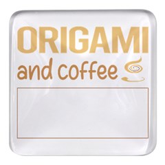 Origami T-shirtif It Involves Coffee Origami T-shirt Square Glass Fridge Magnet (4 Pack) by EnriqueJohnson