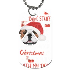 English Bulldog T- Shirt English Bulldog Merry Christmas T- Shirt (1) Dog Tag (one Side) by ZUXUMI