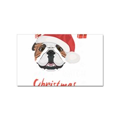 English Bulldog T- Shirt English Bulldog Merry Christmas T- Shirt (1) Sticker Rectangular (10 Pack) by ZUXUMI