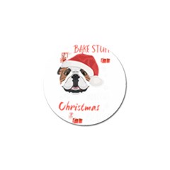 English Bulldog T- Shirt English Bulldog Merry Christmas T- Shirt (1) Golf Ball Marker (4 Pack) by ZUXUMI