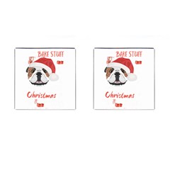 English Bulldog T- Shirt English Bulldog Merry Christmas T- Shirt (1) Cufflinks (square) by ZUXUMI