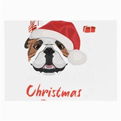 English Bulldog T- Shirt English Bulldog Merry Christmas T- Shirt (1) Large Glasses Cloth by ZUXUMI