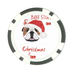 English Bulldog T- Shirt English Bulldog Merry Christmas T- Shirt (1) Poker Chip Card Guard by ZUXUMI