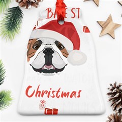 English Bulldog T- Shirt English Bulldog Merry Christmas T- Shirt (1) Ornament (bell) by ZUXUMI