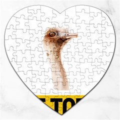 Ostrich T-shirtnope Not Today Ostrich 47 T-shirt Jigsaw Puzzle (heart) by EnriqueJohnson