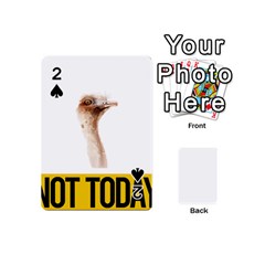 Ostrich T-shirtnope Not Today Ostrich 47 T-shirt Playing Cards 54 Designs (mini) by EnriqueJohnson