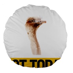 Ostrich T-shirtnope Not Today Ostrich 47 T-shirt Large 18  Premium Round Cushions by EnriqueJohnson