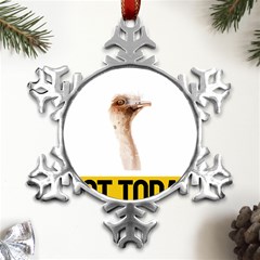 Ostrich T-shirtnope Not Today Ostrich 47 T-shirt Metal Small Snowflake Ornament by EnriqueJohnson