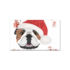 English Bulldog T- Shirt English Bulldog Merry Christmas T- Shirt (2) Sticker Rectangular (100 Pack) by ZUXUMI