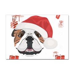 English Bulldog T- Shirt English Bulldog Merry Christmas T- Shirt (2) Sticker A4 (10 Pack) by ZUXUMI