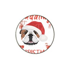 English Bulldog T- Shirt English Bulldog Merry Christmas T- Shirt (2) Hat Clip Ball Marker (4 Pack) by ZUXUMI