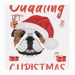 English Bulldog T- Shirt English Bulldog Merry Christmas T- Shirt (2) Medium Glasses Cloth by ZUXUMI