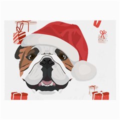 English Bulldog T- Shirt English Bulldog Merry Christmas T- Shirt (2) Large Glasses Cloth by ZUXUMI