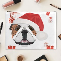 English Bulldog T- Shirt English Bulldog Merry Christmas T- Shirt (2) Cosmetic Bag (xl) by ZUXUMI