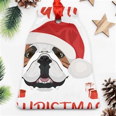 English Bulldog T- Shirt English Bulldog Merry Christmas T- Shirt (2) Ornament (bell) by ZUXUMI