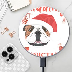 English Bulldog T- Shirt English Bulldog Merry Christmas T- Shirt (2) Wireless Fast Charger(white) by ZUXUMI