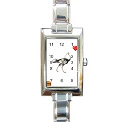 Ostrich T-shirtsteal Your Heart Ostrich 05 T-shirt Rectangle Italian Charm Watch by EnriqueJohnson