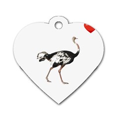 Ostrich T-shirtsteal Your Heart Ostrich 05 T-shirt Dog Tag Heart (one Side) by EnriqueJohnson