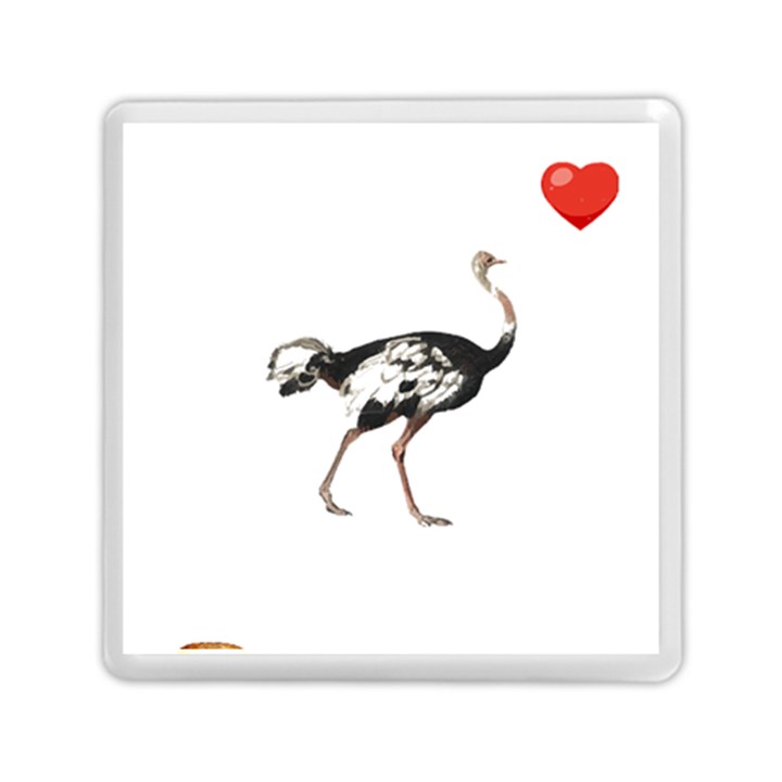 Ostrich T-shirtsteal Your Heart Ostrich 05 T-shirt Memory Card Reader (Square)