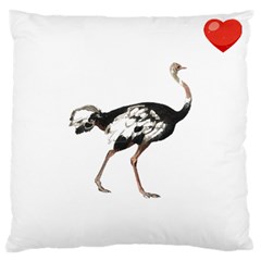 Ostrich T-shirtsteal Your Heart Ostrich 05 T-shirt Large Cushion Case (two Sides) by EnriqueJohnson