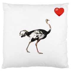 Ostrich T-shirtsteal Your Heart Ostrich 05 T-shirt Large Premium Plush Fleece Cushion Case (one Side) by EnriqueJohnson