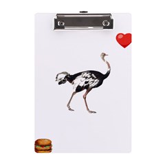 Ostrich T-shirtsteal Your Heart Ostrich 05 T-shirt A5 Acrylic Clipboard by EnriqueJohnson