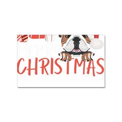 English Bulldog T- Shirt English Bulldog Merry Christmas T- Shirt (3) Sticker Rectangular (10 Pack) by ZUXUMI