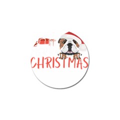 English Bulldog T- Shirt English Bulldog Merry Christmas T- Shirt (3) Golf Ball Marker (4 Pack) by ZUXUMI