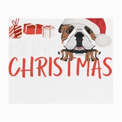 English Bulldog T- Shirt English Bulldog Merry Christmas T- Shirt (3) Small Glasses Cloth by ZUXUMI