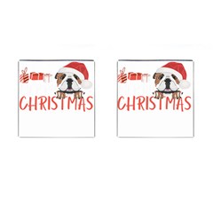 English Bulldog T- Shirt English Bulldog Merry Christmas T- Shirt (3) Cufflinks (square) by ZUXUMI