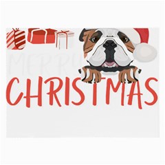 English Bulldog T- Shirt English Bulldog Merry Christmas T- Shirt (3) Large Glasses Cloth by ZUXUMI