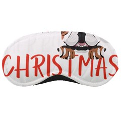 English Bulldog T- Shirt English Bulldog Merry Christmas T- Shirt (3) Sleep Mask by ZUXUMI