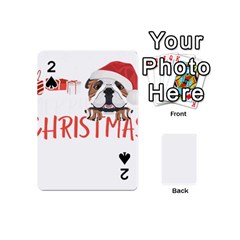 English Bulldog T- Shirt English Bulldog Merry Christmas T- Shirt (3) Playing Cards 54 Designs (mini) by ZUXUMI