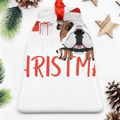 English Bulldog T- Shirt English Bulldog Merry Christmas T- Shirt (3) Ornament (bell) by ZUXUMI