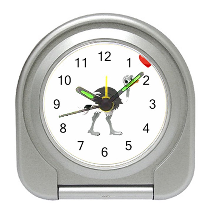 Ostrich T-shirtsteal Your Heart Ostrich 09 T-shirt Travel Alarm Clock