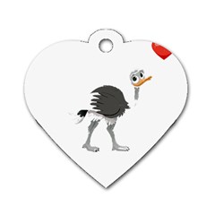 Ostrich T-shirtsteal Your Heart Ostrich 09 T-shirt Dog Tag Heart (one Side) by EnriqueJohnson