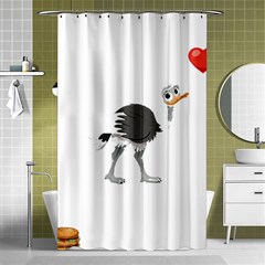 Ostrich T-shirtsteal Your Heart Ostrich 09 T-shirt Shower Curtain 48  X 72  (small)  by EnriqueJohnson