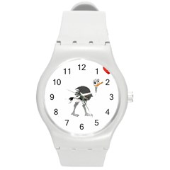 Ostrich T-shirtsteal Your Heart Ostrich 09 T-shirt Round Plastic Sport Watch (m) by EnriqueJohnson