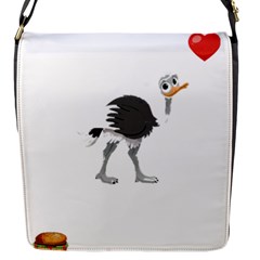 Ostrich T-shirtsteal Your Heart Ostrich 09 T-shirt Flap Closure Messenger Bag (s) by EnriqueJohnson